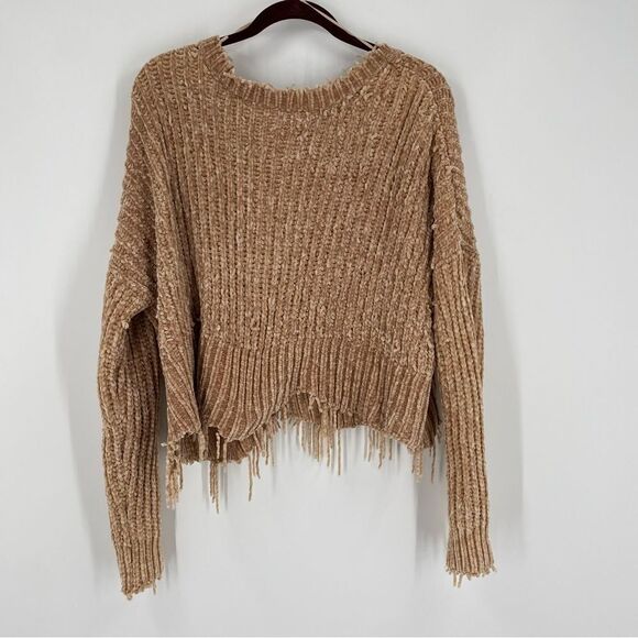 Skylar + Madison Women’s Thick Knit Deep V Neck Back Boxy Cut Sweater size M - Picture 1 of 3